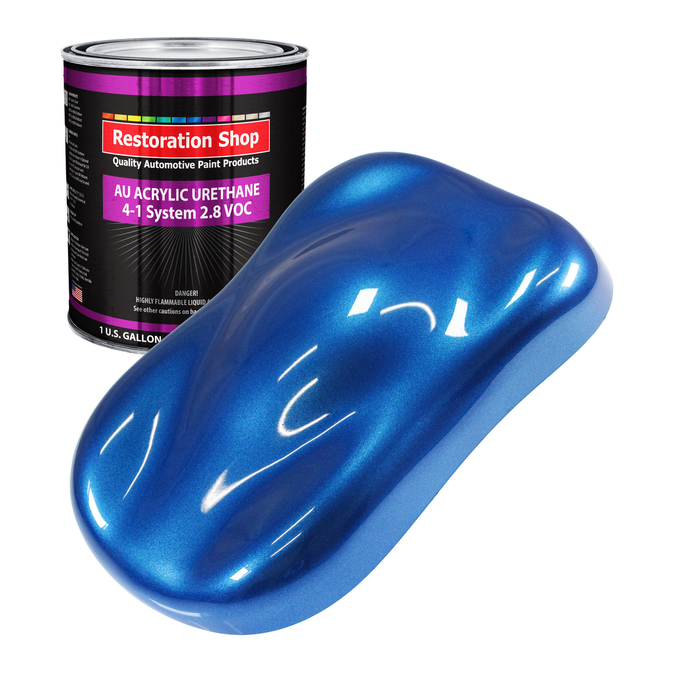 Acrylic Urethane Paint - Burn Out Blue Metallic