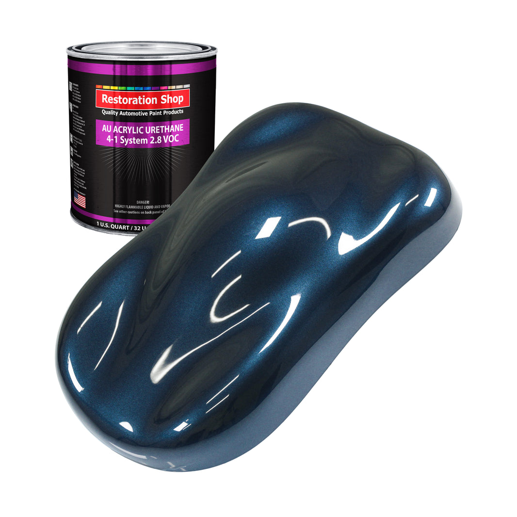 Moonlight Drive Blue Metallic Acrylic Urethane Auto Paint - Quart Paint Color Only - Professional Single Stage Automotive Car Truck Coating, 2.8 VOC