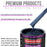 Dark Midnight Blue Pearl Acrylic Urethane Auto Paint (Complete Quart Paint Kit) Professional Single Stage Automotive Car Coating 4:1 Mix Ratio 2.8 VOC