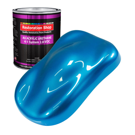 Intense Blue Metallic Acrylic Urethane Auto Paint - Gallon Paint Color Only - Professional Single Stage Gloss Automotive Car Truck Coating 2.8 VOC