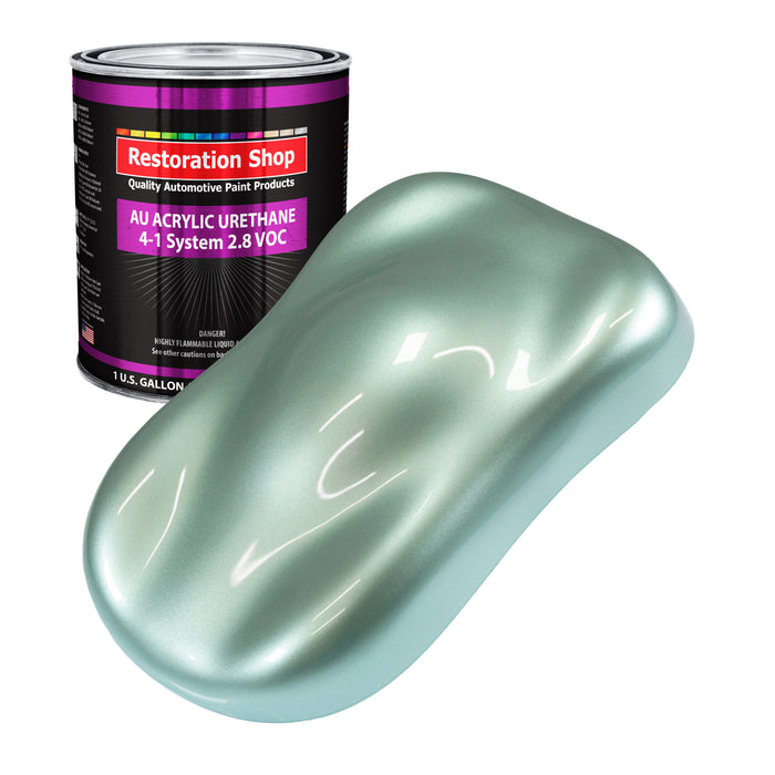 Frost Green Metallic Acrylic Urethane Auto Paint - Gallon Paint Color Only - Professional Single Stage High Gloss Automotive Car Truck Coating 2.8 VOC