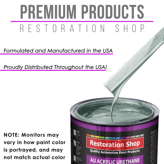 Frost Green Metallic Acrylic Urethane Auto Paint - Quart Paint Color Only - Professional Single Stage High Gloss Automotive Car Truck Coating, 2.8 VOC