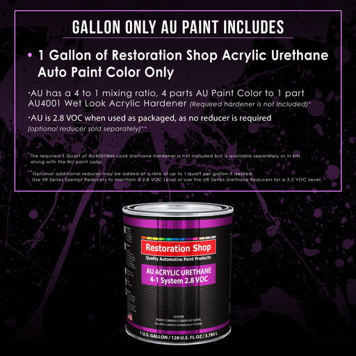 Silver Aqua Metallic Acrylic Urethane Auto Paint - Gallon Paint Color Only - Professional Single Stage High Gloss Automotive Car Truck Coating 2.8 VOC