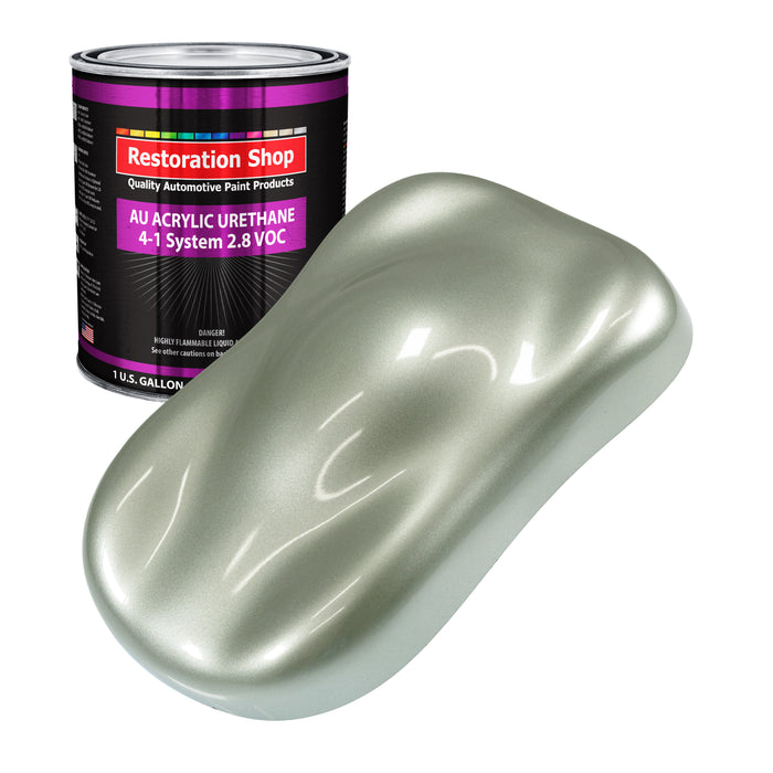Sage Green Metallic Acrylic Urethane Auto Paint - Gallon Paint Color Only - Professional Single Stage High Gloss Automotive Car Truck Coating, 2.8 VOC