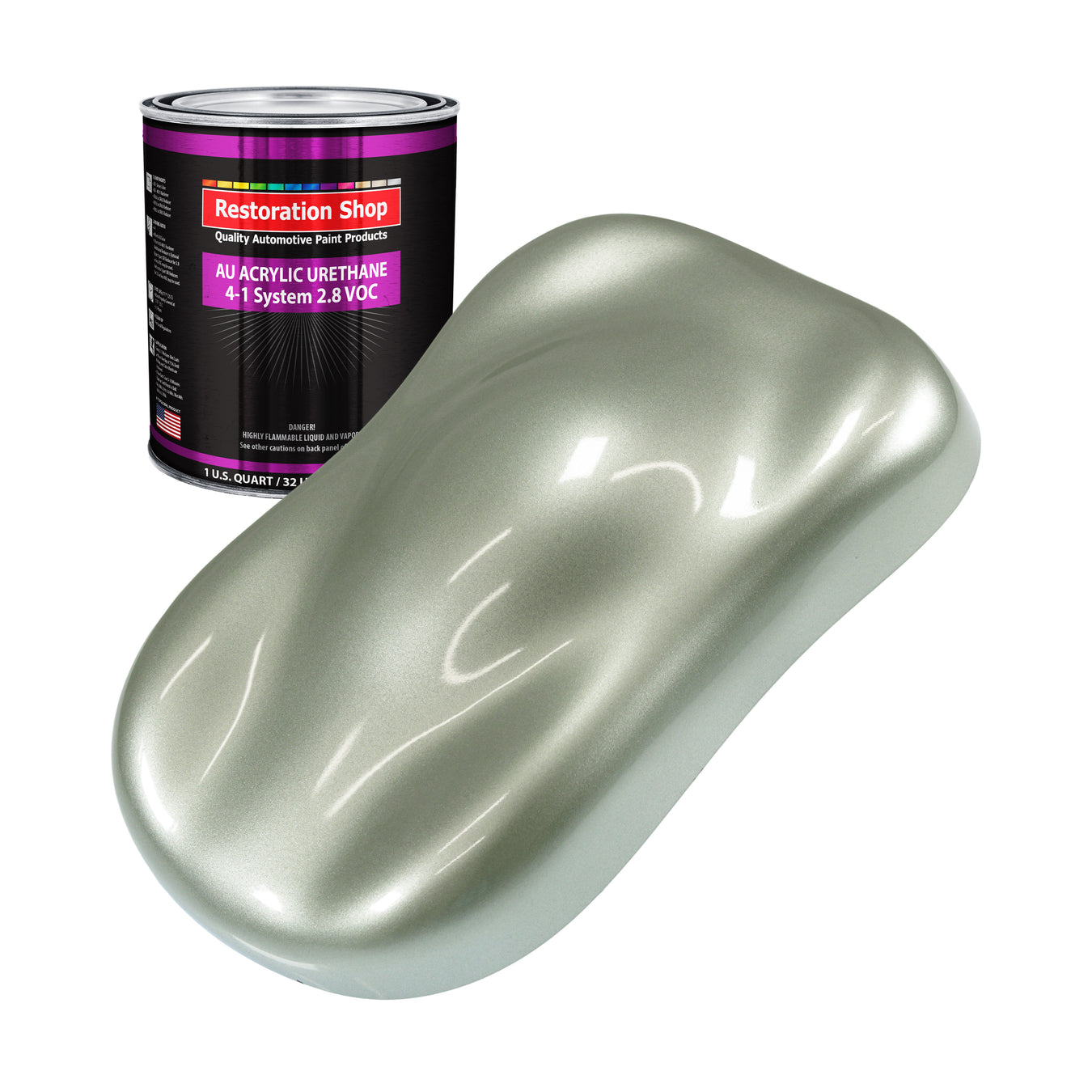 Acrylic Urethane Paint - Sage Green Metallic