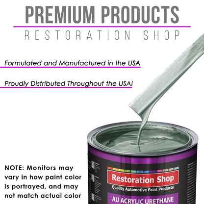 Slate Green Metallic Acrylic Urethane Auto Paint - Complete Gallon Paint Kit - Professional Single Stage Automotive Car Coating, 4:1 Mix Ratio 2.8 VOC