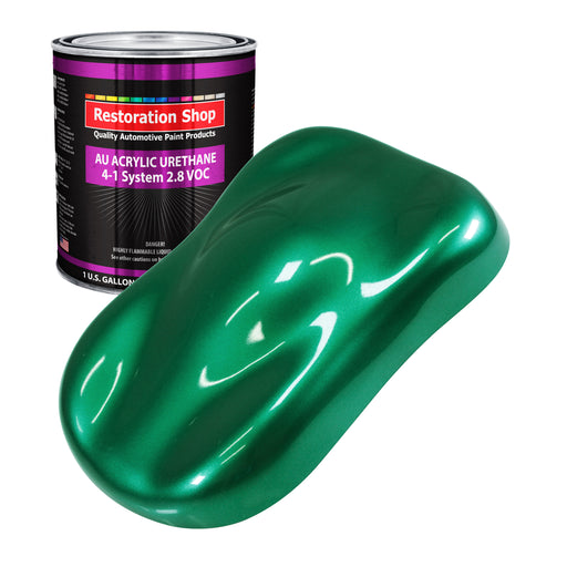 Rally Green Metallic Acrylic Urethane Auto Paint - Gallon Paint Color Only - Professional Single Stage High Gloss Automotive Car Truck Coating 2.8 VOC