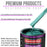 Dark Teal Metallic Acrylic Urethane Auto Paint - Complete Quart Paint Kit - Professional Single Stage Automotive Car Coating, 4:1 Mix Ratio 2.8 VOC