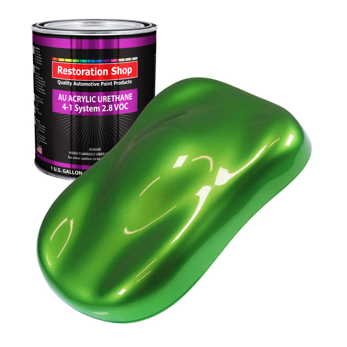Synergy Green Metallic Acrylic Urethane Auto Paint - Gallon Paint Color Only - Professional Single Stage Gloss Automotive Car Truck Coating, 2.8 VOC