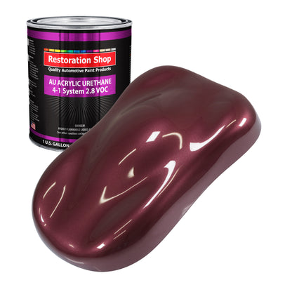 Vintage Burgundy Metallic Acrylic Urethane Auto Paint - Gallon Paint Color Only - Professional Single Stage Gloss Automotive Car Truck Coating 2.8 VOC