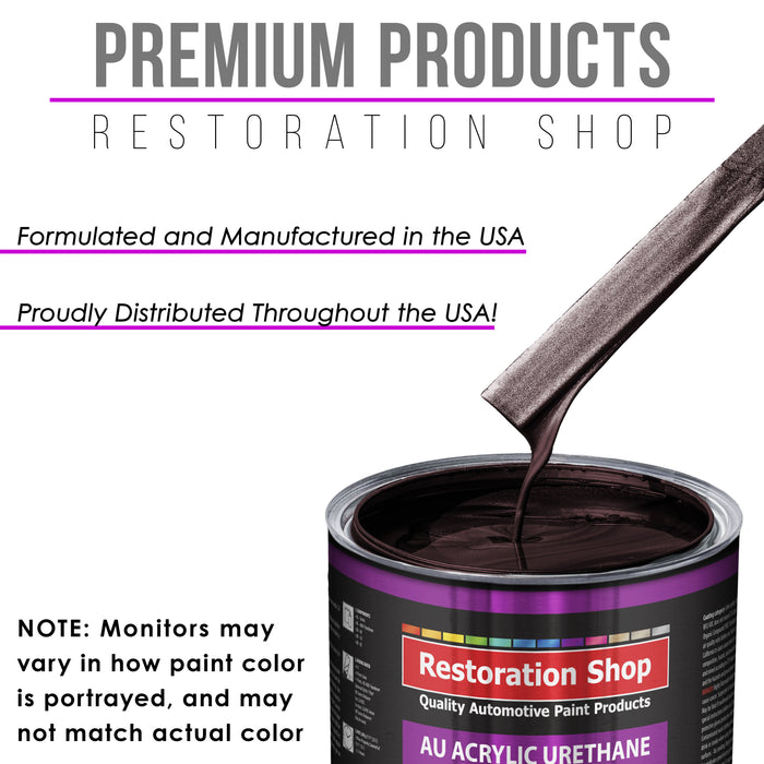 Black Cherry Pearl Acrylic Urethane Auto Paint - Complete Gallon Paint Kit - Professional Single Stage Automotive Car Coating, 4:1 Mix Ratio 2.8 VOC