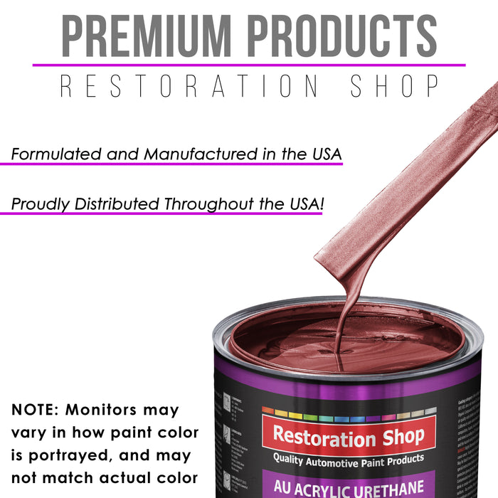 Candy Apple Red Metallic Acrylic Urethane Auto Paint - Gallon Paint Color Only - Professional Single Stage Gloss Automotive Car Truck Coating, 2.8 VOC