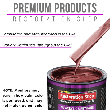Candy Apple Red Metallic Acrylic Urethane Auto Paint (Complete Quart Paint Kit) Professional Single Stage Automotive Car Coating 4:1 Mix Ratio 2.8 VOC