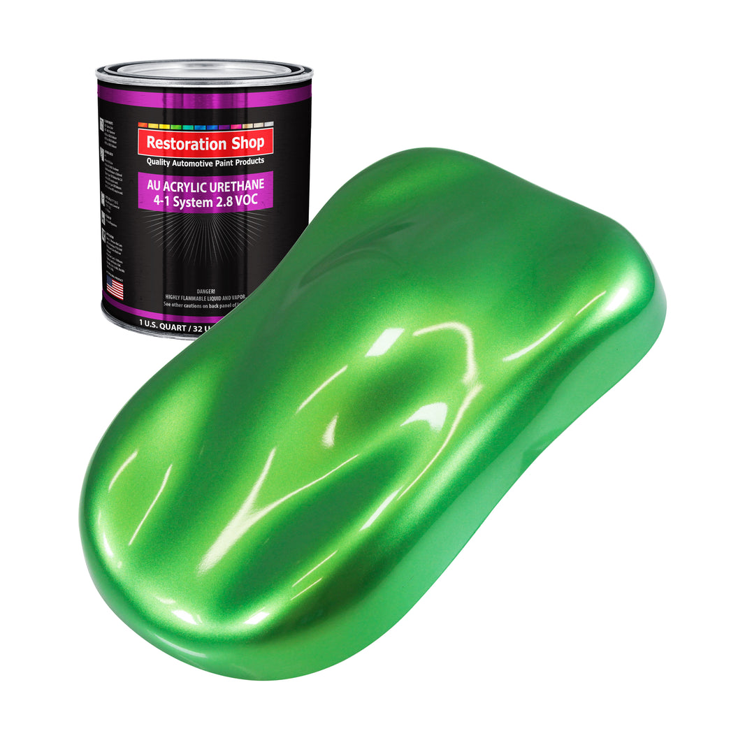 Firemist Lime Acrylic Urethane Auto Paint - Quart Paint Color Only - Professional Single Stage High Gloss Automotive, Car, Truck Coating, 2.8 VOC