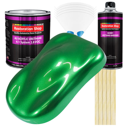 Firemist Green Acrylic Urethane Auto Paint - Complete Gallon Paint Kit - Professional Single Stage Automotive Car Truck Coating, 4:1 Mix Ratio 2.8 VOC