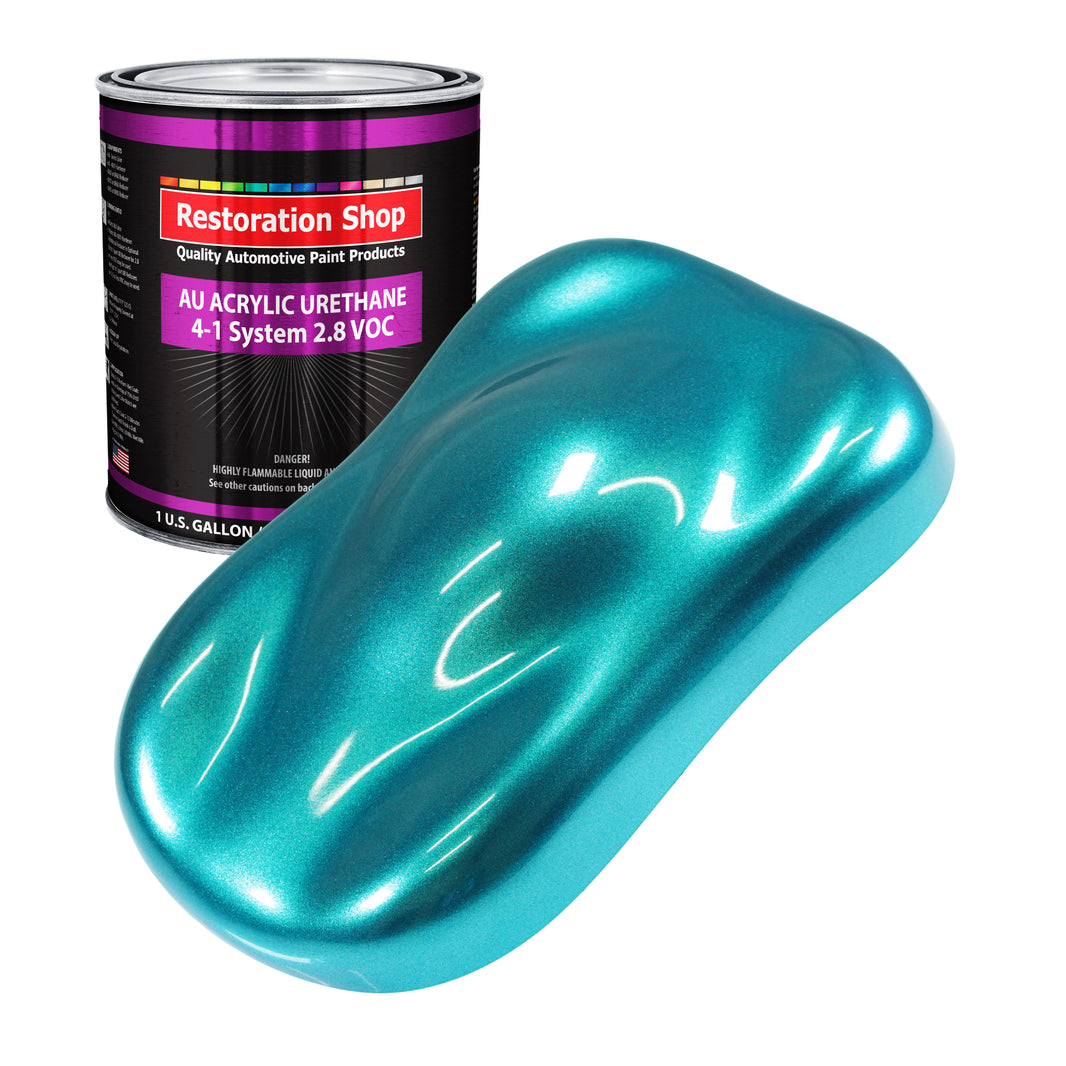 Aquamarine Firemist Acrylic Urethane Auto Paint - Gallon Paint Color Only - Professional Single Stage High Gloss Automotive Car Truck Coating, 2.8 VOC