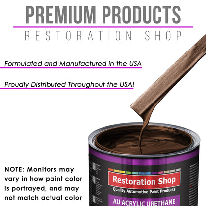 Whole Earth Brown Firemist Acrylic Urethane Auto Paint (Gallon Paint Color Only) Professional Single Stage Gloss Automotive Car Truck Coating, 2.8 VOC