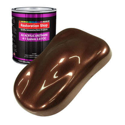 Whole Earth Brown Firemist Acrylic Urethane Auto Paint (Gallon Paint Color Only) Professional Single Stage Gloss Automotive Car Truck Coating, 2.8 VOC