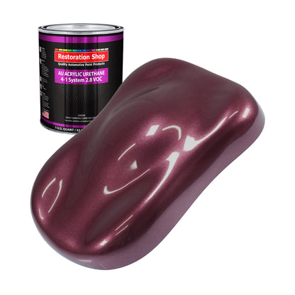 Milano Maroon Firemist Acrylic Urethane Auto Paint - Quart Paint Color Only - Professional Single Stage Gloss Automotive Car Truck Coating 2.8 VOC