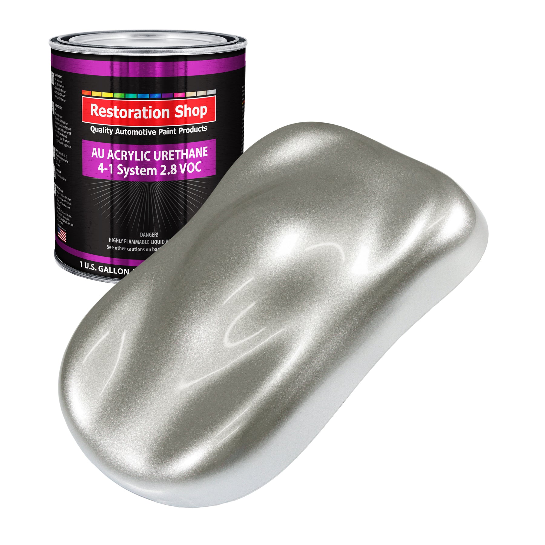 Restoration Shop - Gunmetal Grey Metallic Acrylic Enamel Auto Paint -  Gallon Paint Color Only - Professional Single Stage High Gloss Automotive,  Car