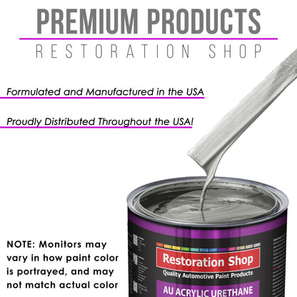 Brilliant Silver Firemist Acrylic Urethane Auto Paint - Quart Paint Color Only - Professional Single Stage Gloss Automotive Car Truck Coating, 2.8 VOC