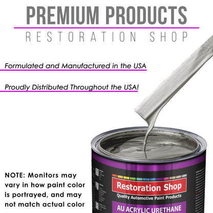 Firemist Pewter Silver Acrylic Urethane Auto Paint - Quart Paint Color Only - Professional Single Stage Gloss Automotive Car Truck Coating 2.8 VOC