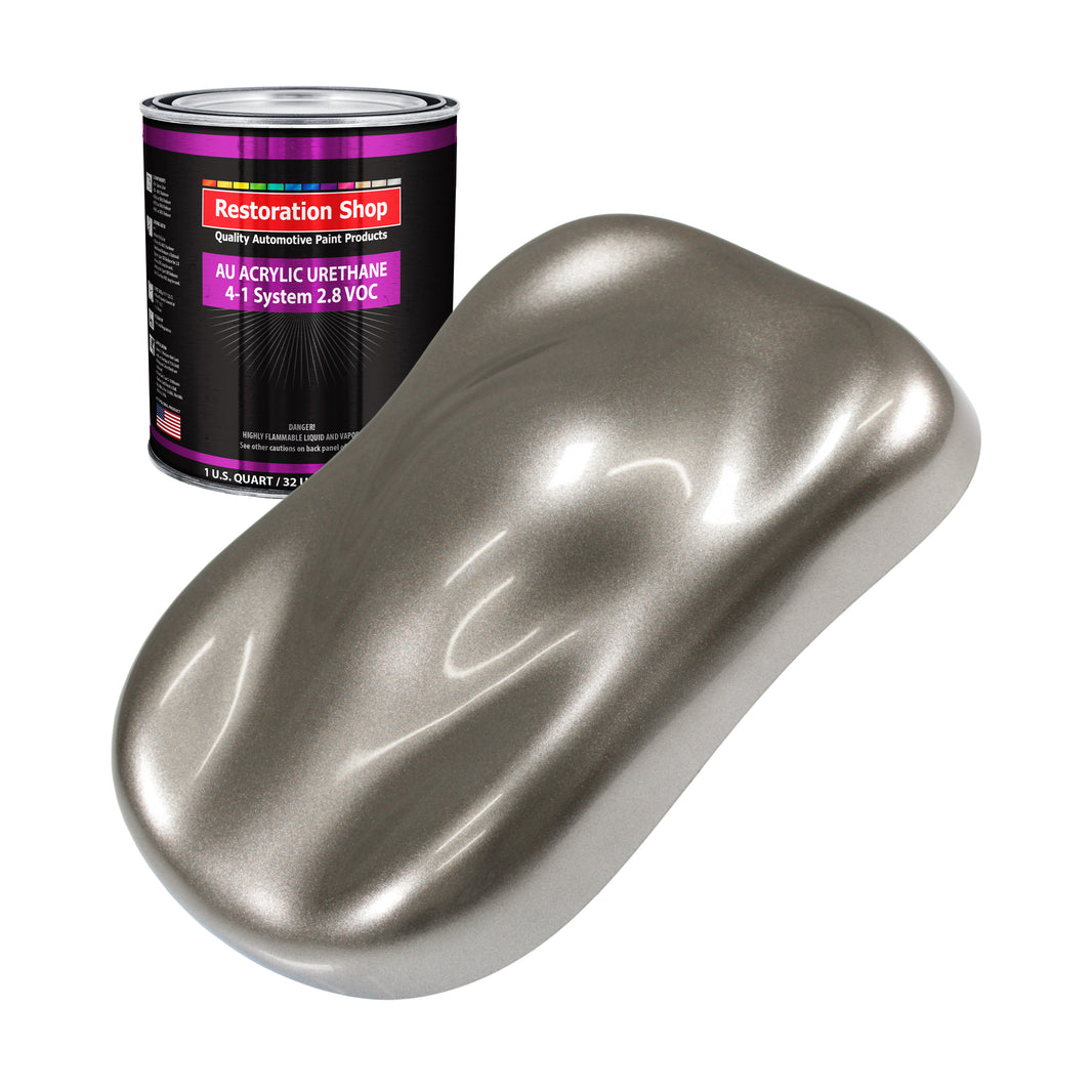 Firemist Pewter Silver Acrylic Urethane Auto Paint - Quart Paint Color Only - Professional Single Stage Gloss Automotive Car Truck Coating 2.8 VOC