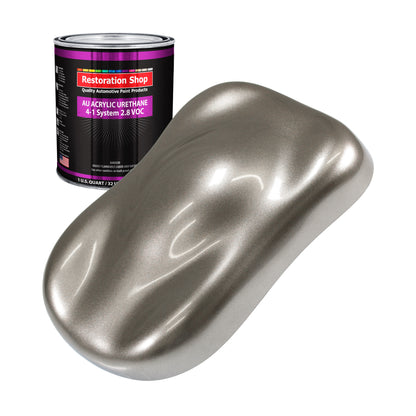 Firemist Pewter Silver Acrylic Urethane Auto Paint - Quart Paint Color Only - Professional Single Stage Gloss Automotive Car Truck Coating 2.8 VOC