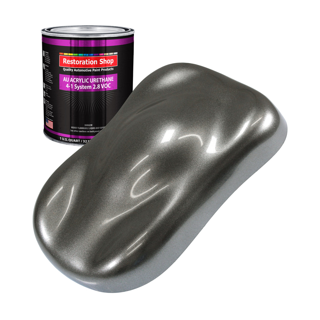 Charcoal Gray Firemist Acrylic Urethane Auto Paint - Quart Paint Color Only - Professional Single Stage Gloss Automotive Car Truck Coating 2.8 VOC