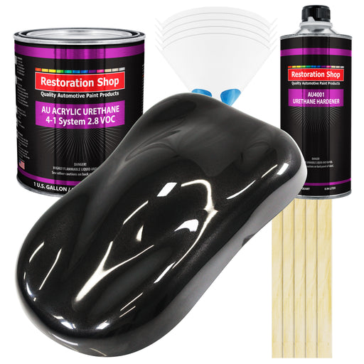 Black Diamond Firemist Acrylic Urethane Auto Paint (Complete Gallon Paint Kit) Professional Single Stage Automotive Car Coating, 4:1 Mix Ratio 2.8 VOC