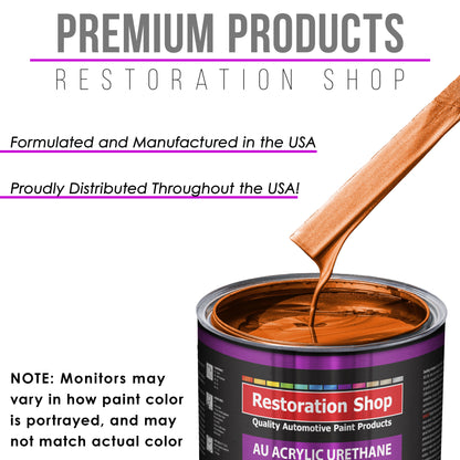 Firemist Orange Acrylic Urethane Auto Paint - Quart Paint Color Only - Professional Single Stage High Gloss Automotive, Car, Truck Coating, 2.8 VOC