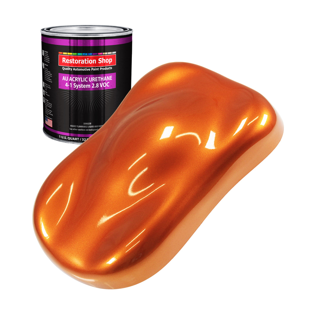 Firemist Orange Acrylic Urethane Auto Paint - Quart Paint Color Only - Professional Single Stage High Gloss Automotive, Car, Truck Coating, 2.8 VOC