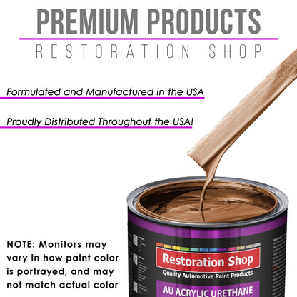 Bronze Firemist Acrylic Urethane Auto Paint - Complete Quart Paint Kit - Professional Single Stage Automotive Car Truck Coating, 4:1 Mix Ratio 2.8 VOC