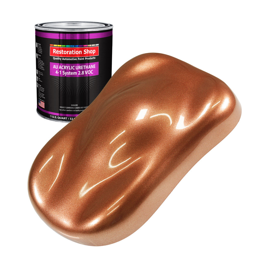 Bronze Firemist Acrylic Urethane Auto Paint - Quart Paint Color Only - Professional Single Stage High Gloss Automotive, Car, Truck Coating, 2.8 VOC