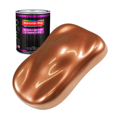 Bronze Firemist Acrylic Urethane Auto Paint - Quart Paint Color Only - Professional Single Stage High Gloss Automotive, Car, Truck Coating, 2.8 VOC