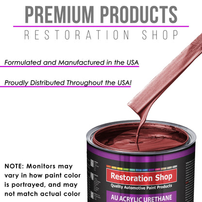 Firemist Red Acrylic Urethane Auto Paint - Quart Paint Color Only - Professional Single Stage High Gloss Automotive, Car, Truck Coating, 2.8 VOC