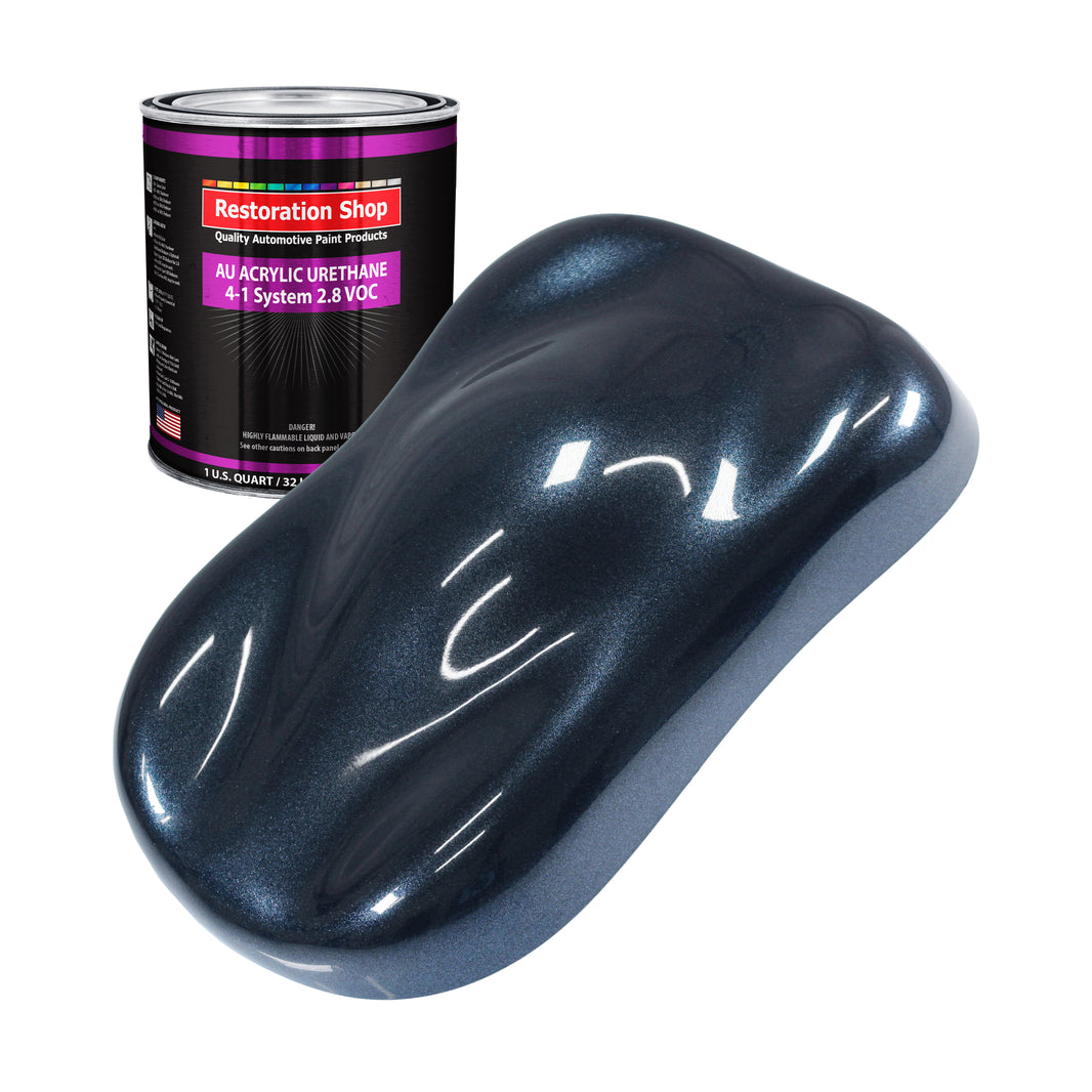Neptune Blue Firemist Acrylic Urethane Auto Paint - Quart Paint Color Only - Professional Single Stage High Gloss Automotive Car Truck Coating 2.8 VOC