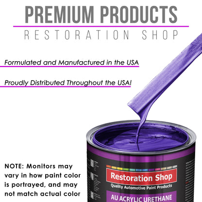 Firemist Purple Acrylic Urethane Auto Paint - Complete Quart Paint Kit - Professional Single Stage Automotive Car Truck Coating, 4:1 Mix Ratio 2.8 VOC