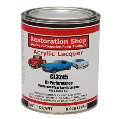 1 Quart Cl3245 Hi-Performance Acrylic Lacquer Clear Coat