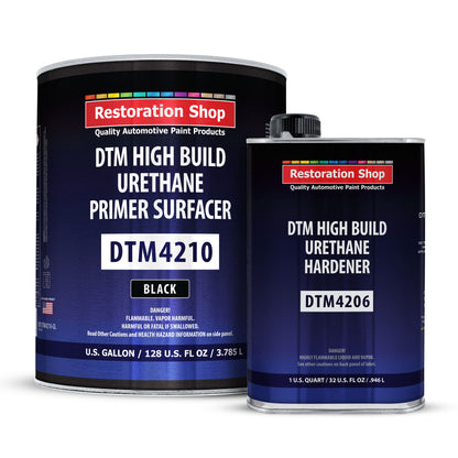 1.25 Gallon 2K High Build Primer Automotive Paint Kit - 1 Gal. Black Urethane Primer Surfacer, 1 Qt Hardener, 4:1 Mix Ratio