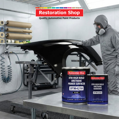 1.25 Gallon 2K High Build Primer Automotive Paint Kit - 1 Gal. Black Urethane Primer Surfacer, 1 Qt Hardener, 4:1 Mix Ratio