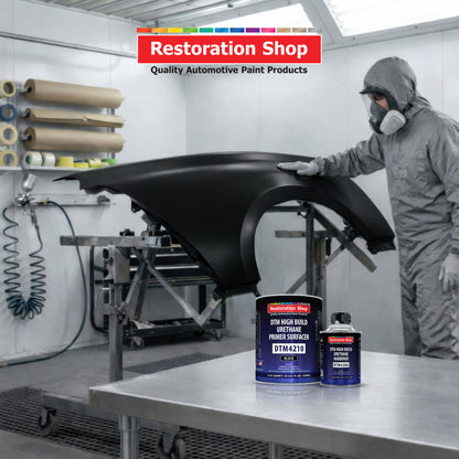 1.25 Quart 2K High Build Primer Automotive Paint Kit - 1 Qt. Black Urethane Primer Surfacer, 1/2 Pint Hardener, 4:1 Mix Ratio