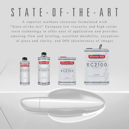 1.5 Quart Ultra Flow Premium European Clearcoat Auto Paint Kit, 2.1 VOC - 1 Quart Urethane Clear, 1 Pint Hardener, 2:1 Ratio, Coating