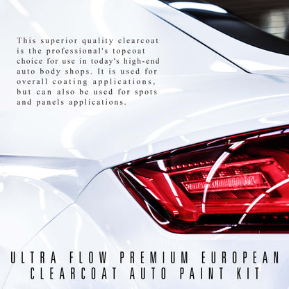 1.5 Quart Ultra Flow Premium European Clearcoat Auto Paint Kit, 2.1 VOC - 1 Quart Urethane Clear, 1 Pint Hardener, 2:1 Ratio, Coating
