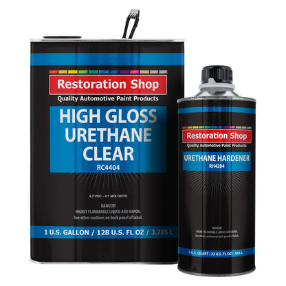 1.25 Gallon 2K Clear Coat Automotive Paint Kit - 1 Gal. Urethane Clear, 1 Qt Hardener, 4:1 Mix Ratio - Professional High Gloss Auto Car Refinish