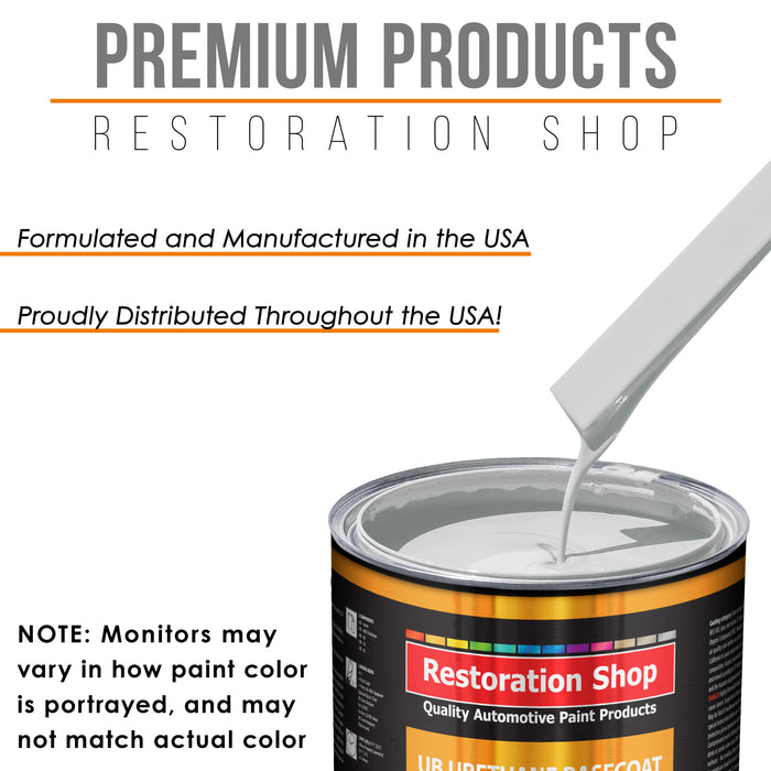 Classic White - Urethane Basecoat with Clearcoat Auto Paint - Complete Medium Quart Paint Kit - Professional High Gloss Automotive, Car, Truck Coating