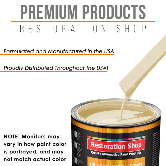 Wimbledon White - Urethane Basecoat with Premium Clearcoat Auto Paint - Complete Medium Quart Paint Kit - Professional High Gloss Automotive Coating