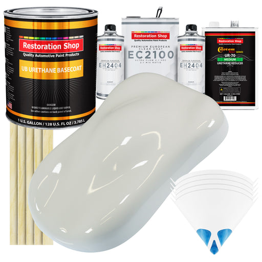 Linen White Urethane Basecoat with European Clearcoat Auto Paint - Complete Gallon Paint Color Kit - Automotive Refinish Coating