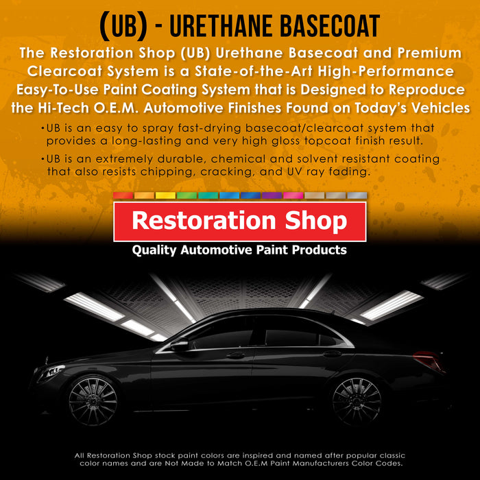 Linen White - Urethane Basecoat with Premium Clearcoat Auto Paint - Complete Medium Quart Paint Kit - Professional High Gloss Automotive Coating