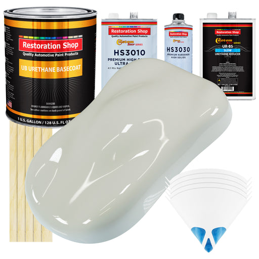 Arctic White - Urethane Basecoat with Premium Clearcoat Auto Paint - Complete Slow Gallon Paint Kit - Professional High Gloss Automotive Coating